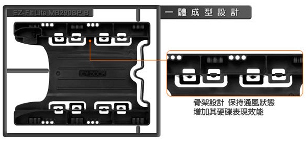 ICY DOCK 精簡版 雙2.5” SSD/HDD 套件/轉接架－MB290SP-B