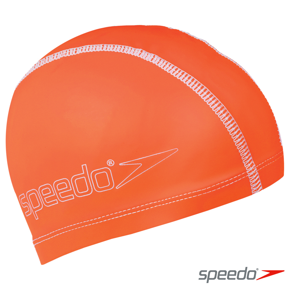 SPEEDO 兒童 合成泳帽 Pace 亮橘