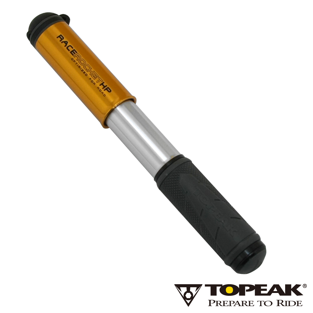 TOPEAK RaceRocket HP鋁合金迷你打氣筒(金)