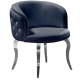 品家居 海薇絲絨水鑽造型餐椅-47x52x73cm-免組 product thumbnail 1