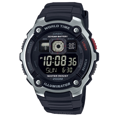 CASIO 深海潛將數位電子膠帶錶(AE-2000W-1B)黑面/48mm