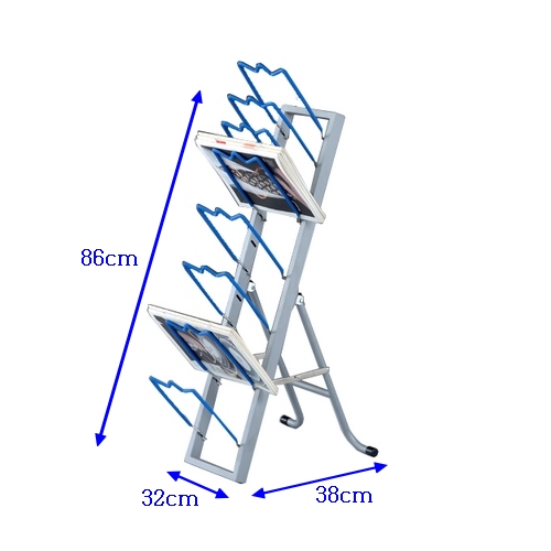 【COLOR】調整式雜誌書報架(折疊收納)