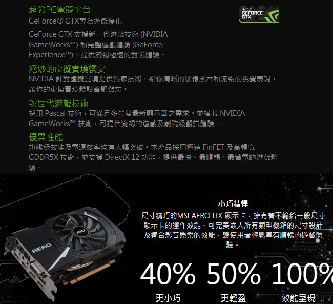 MSI 微星 GTX 1060 AERO 6G OC 顯示卡