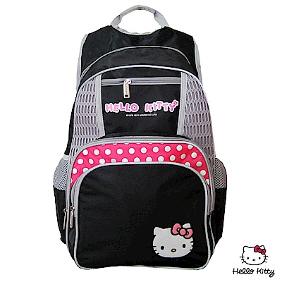 Hello Kitty 時尚雙層後背包KT4374(黑）