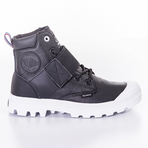 PALLADIUM PAMPA HI STRAP LEA 男女休閒鞋 75558012 黑