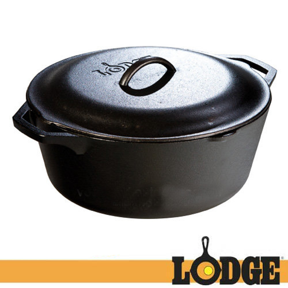 【Lodge】Dutch Oven 7Qt 美國製 12吋鑄鐵鍋.荷蘭鍋/免開鍋