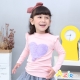 Azio Kids 童裝-上衣 毛毛紫色愛心荷葉長袖上衣(粉) product thumbnail 1