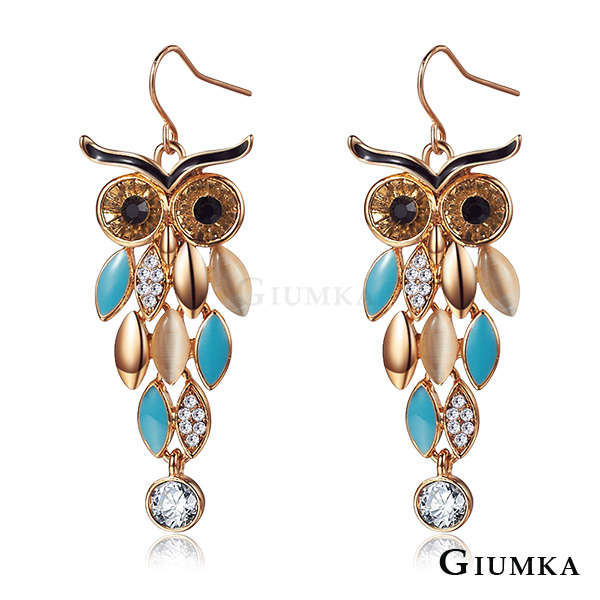 GIUMKA 華麗貓頭鷹耳環-共4色