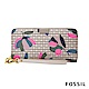 FOSSIL EMMA 花花皮夾 長夾 product thumbnail 1