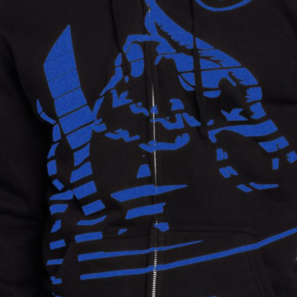 [摩達客]美國進口【Metal Mulisha】超酷藍骷髏標誌連帽外套