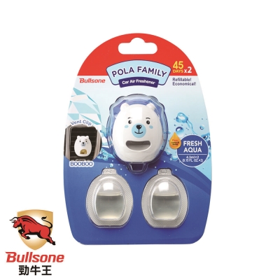 Bullsone-勁牛王-趣味北極熊造型通風口香水夾(海洋)超值組