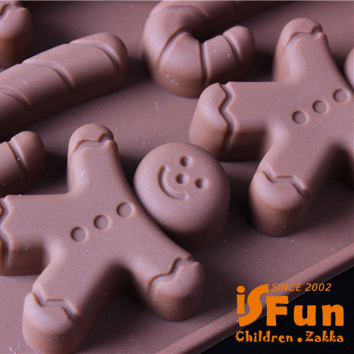 iSFun薑餅人王國 矽膠巧克力模具兩用製冰盒