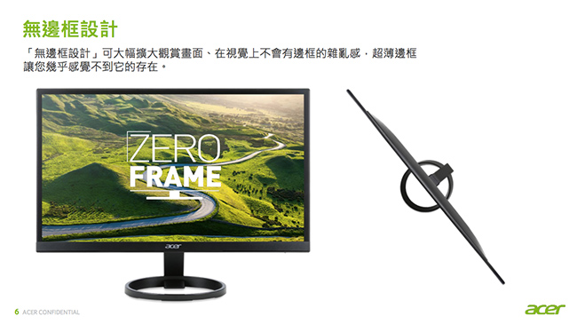 Acer R241Y 24型 IPS美型薄邊框電腦螢幕(福利品)