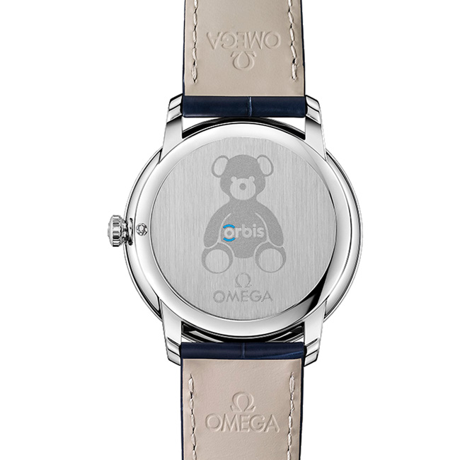 Omega 歐米茄 De-ville 碟飛典雅系列奧比斯藍面泰迪熊腕錶-39.5MM