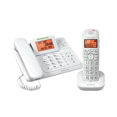 ALCATEL 阿爾卡特 數位無線子母電話機 XL300 白色