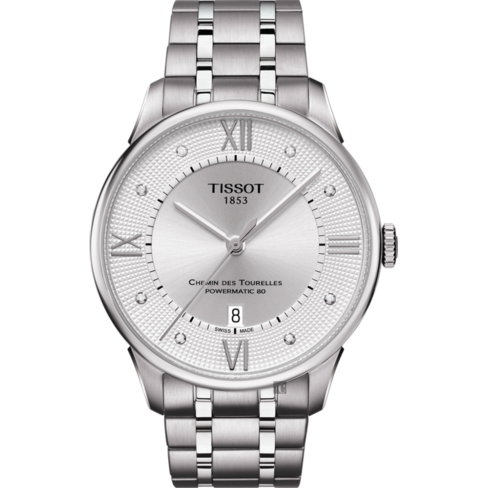 TISSOT 天梭 官方授權 杜魯爾系列特別款80動力儲存機械錶-銀/42mm T0994071103300