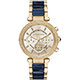 Michael Kors 奢華晶鑽計時錶-金x藍/39mm product thumbnail 1