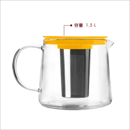 IBILI 玻璃濾茶壺(黃1500ml)