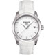 TISSOT 天梭 官方授權 T-Trend Couturier Lady 時尚簡約皮帶腕錶-白/32mm product thumbnail 1