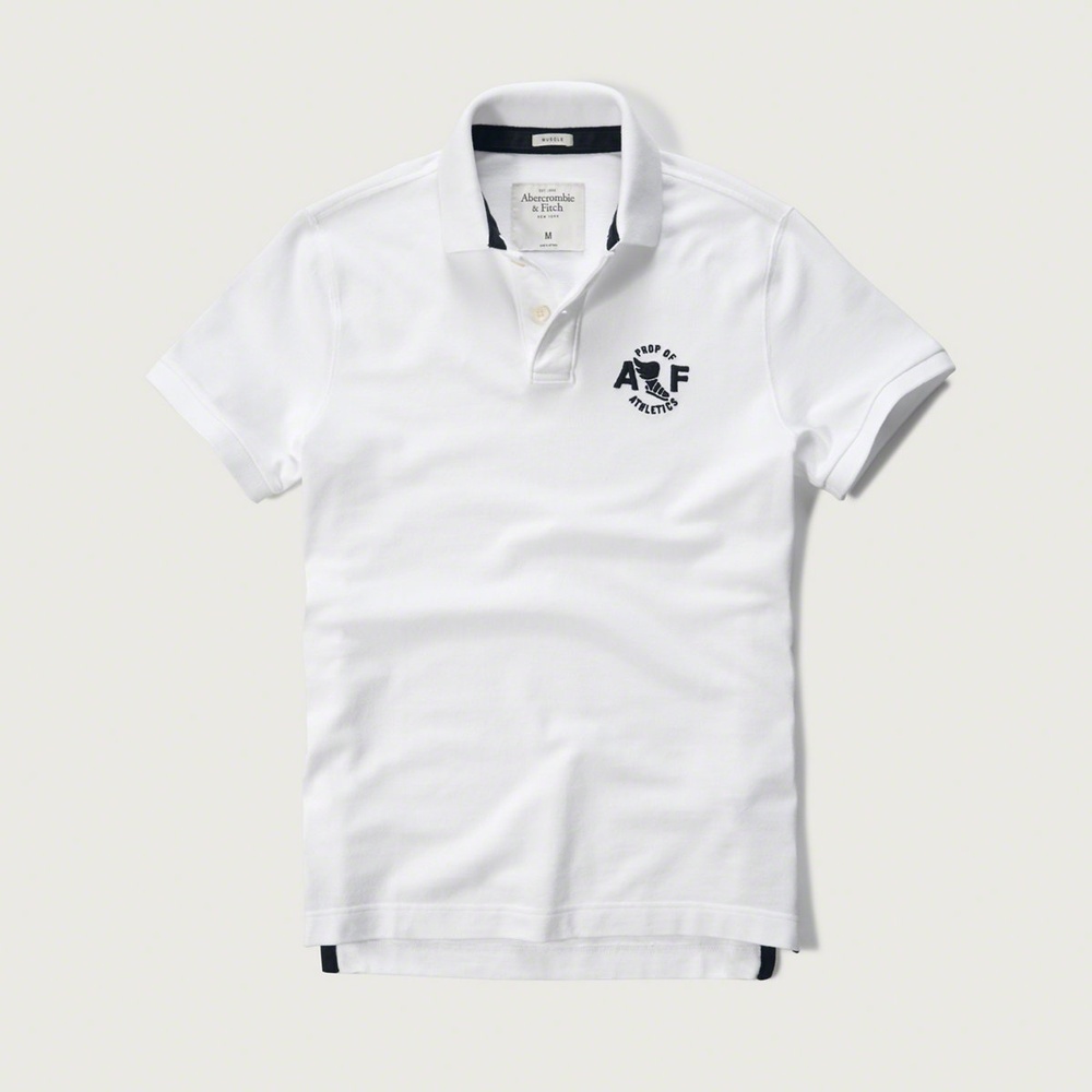 AF a&f Abercrombie & Fitch 短袖 POLO 白色 180