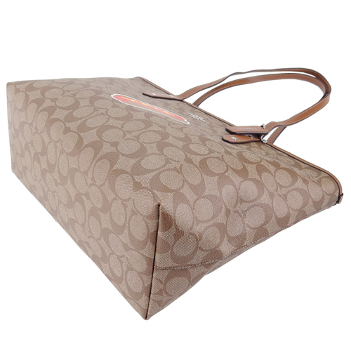 COACH 紐約限定款 C Logo 大亨堡托特包(卡其棕)