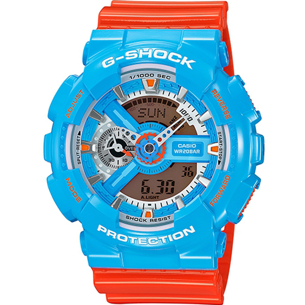 G-SHOCK 混搭撞色運動腕錶(GA-110NC-2A)-43.4mm