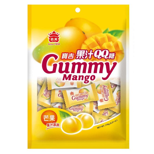 義美 寶吉果汁QQ糖-芒果(176g)