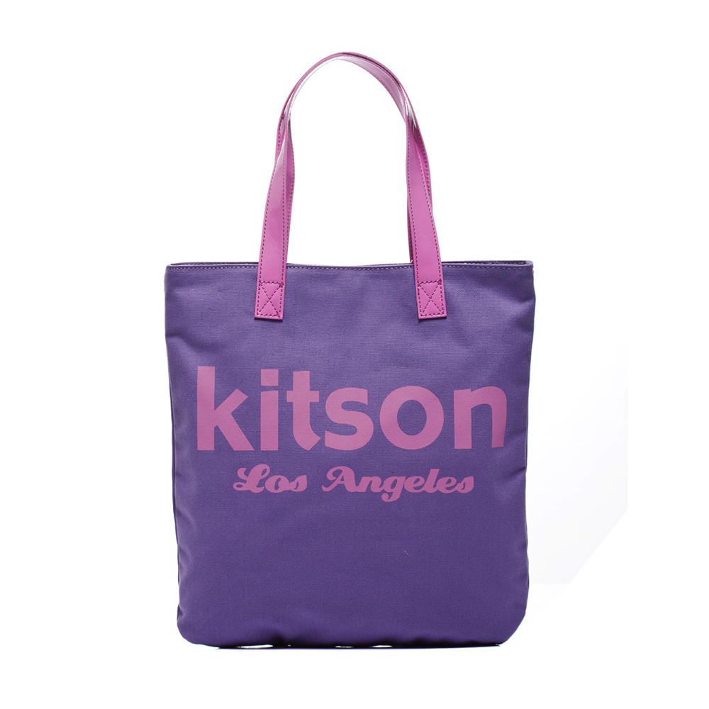 kitson 美式學院風方型托特包(PURPLE)