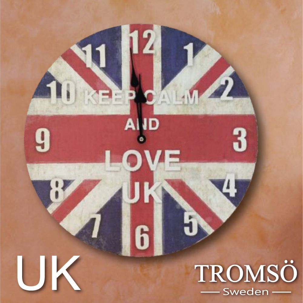 TROMSO無框畫時鐘-品味英國(圓形)
