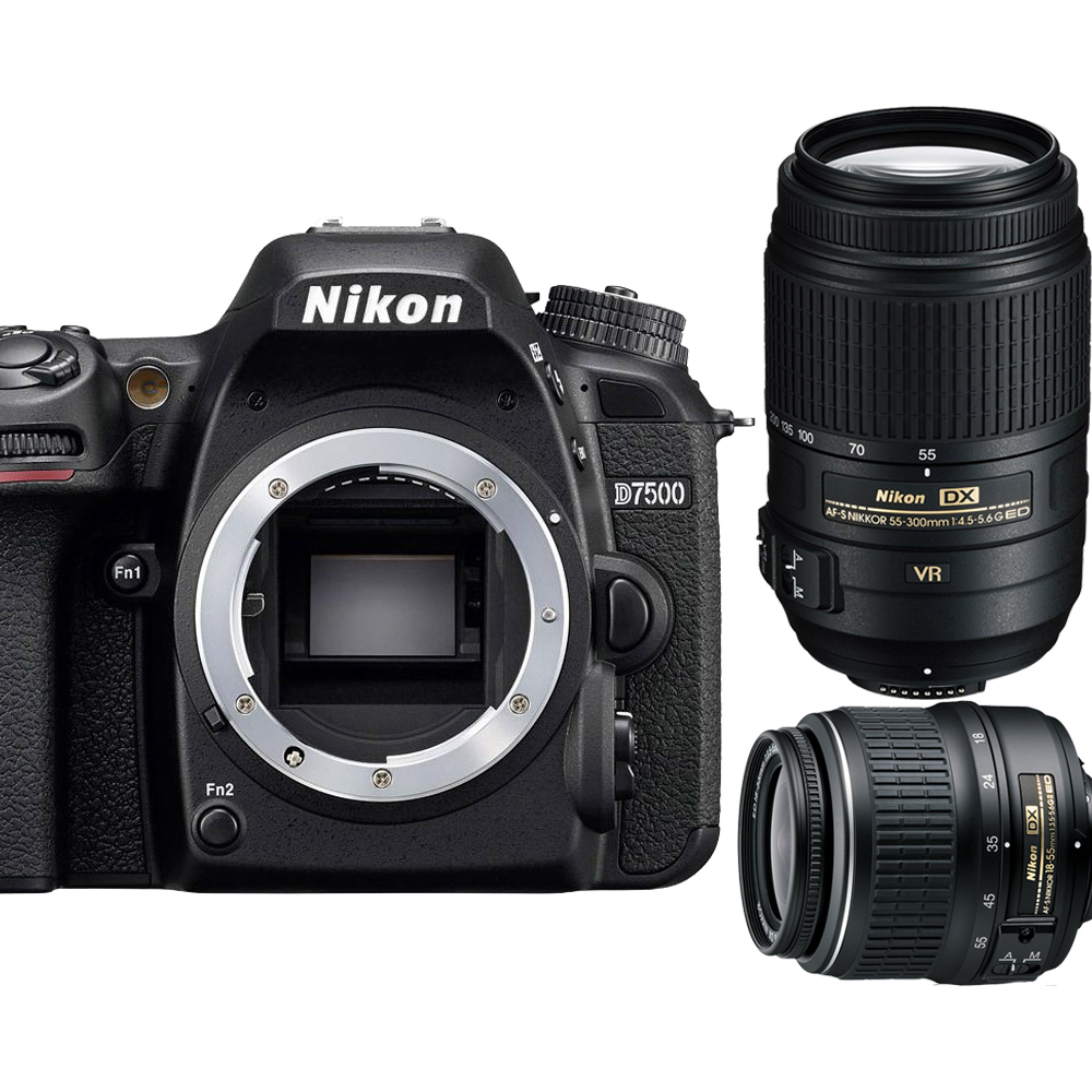 【快】Nikon D7500+18-55mm VR+55-300mm VR雙鏡組*(平輸)