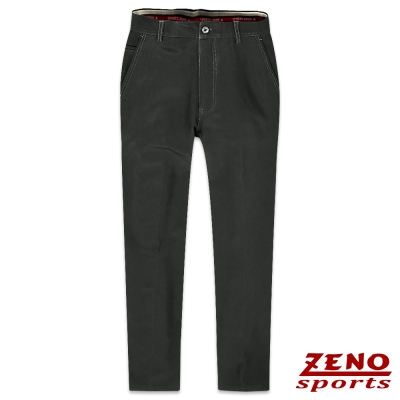 ZENO 保暖刷毛彈性直紋無摺長褲‧灰色30-42