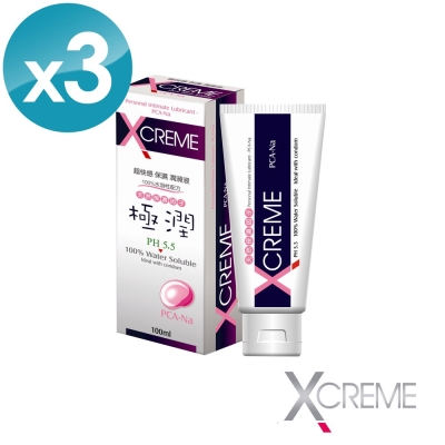 X-CREME超快感 保濕潤滑液100ml(3入組)