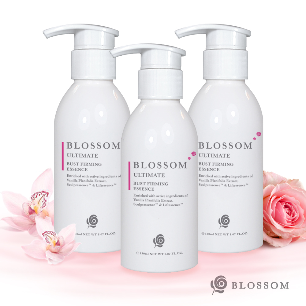 BLOSSOM 經典玫瑰凡尼蘭菁粹煥采彈力美胸賦活精華露升級版(150ML/瓶)X3瓶組