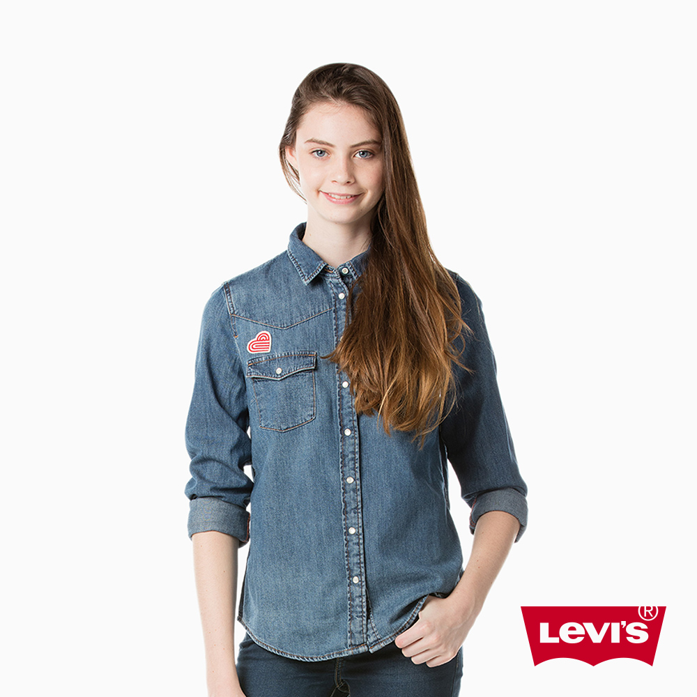 Levis WESTERN長袖牛仔襯衫 公雞徽章 - 動態show