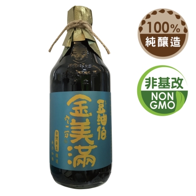 豆油伯 金美滿醬油-無添加糖(500ml)