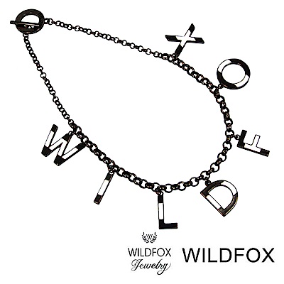 Wildfox Couture 美國品牌 Wildfox 字母白琺瑯黑色項鍊