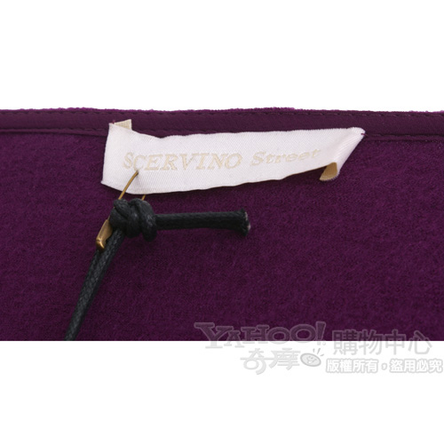 SCERVINO 紫色V領七分袖款洋裝