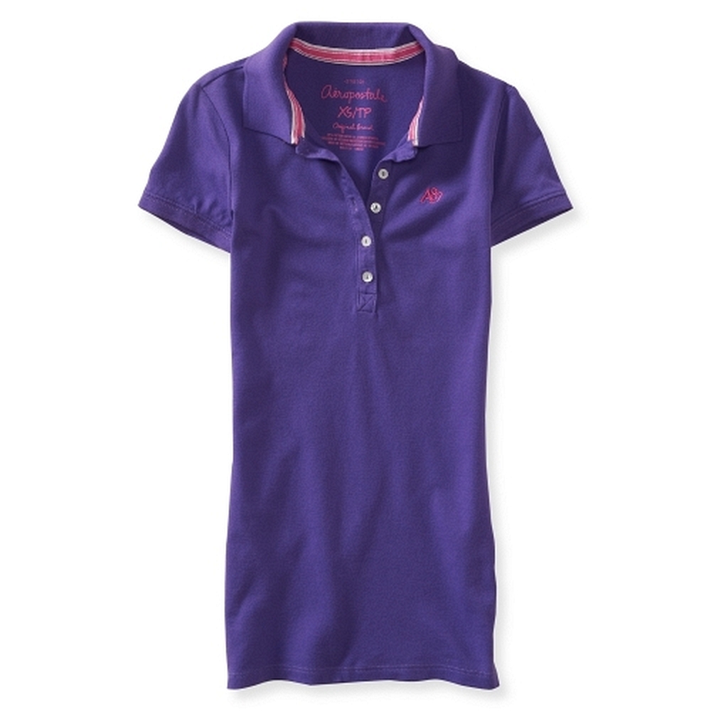 【AERO】女裝 現貨 經典款Polo短衫(紫)