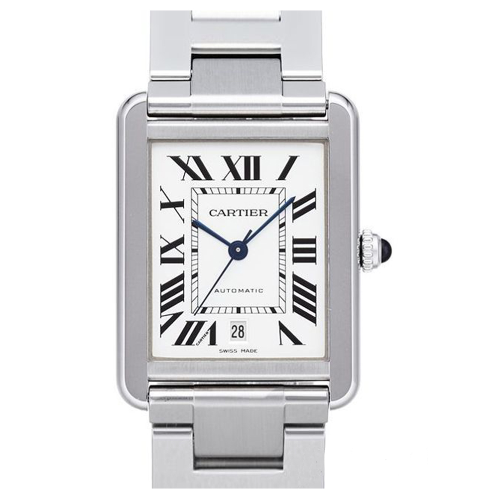 CARTIER TANK SOLO 坦克經典自動鍊帶大型腕錶-31x40.85mm