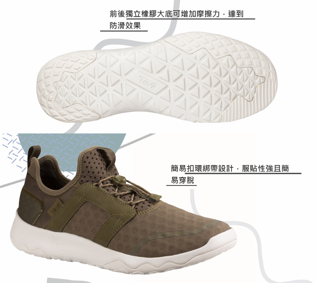 TEVA 美國 男 Arrowood Swift Lace 輕量休閒鞋 (綠)