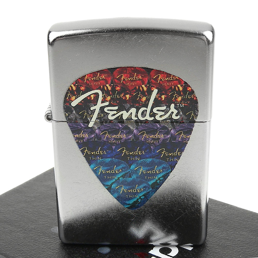 【ZIPPO】美系~Fender-吉他Pick彈片圖案彩印打火機