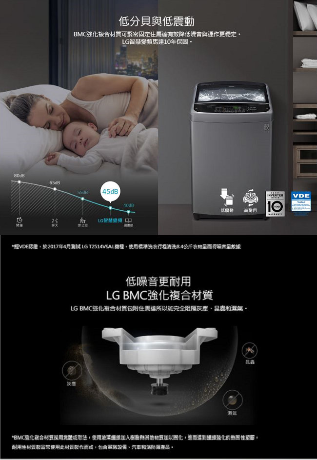 LG 10公斤智慧變頻直立式洗衣機WT-ID108WG(水樣白)