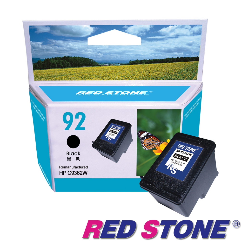 RED STONE for HP C9362WA環保墨水匣(黑色)NO.92