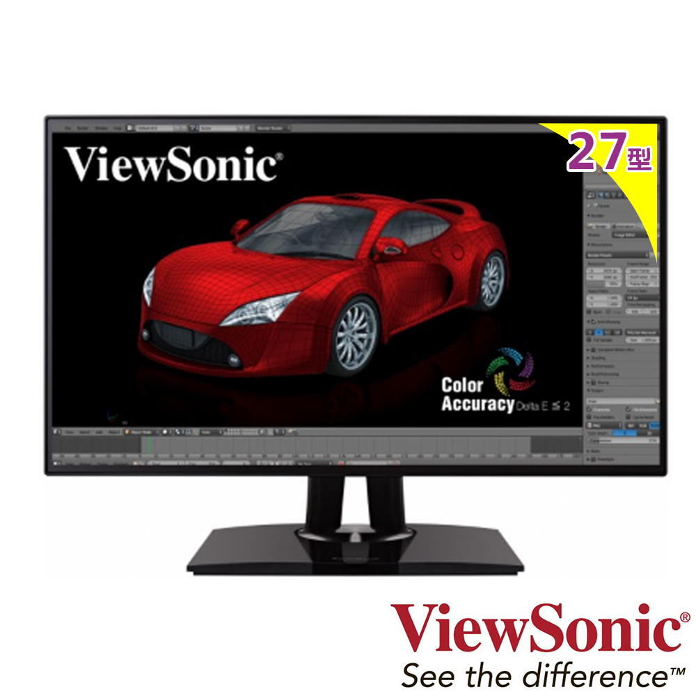 ViewSonic VP2768 27型IPS 可旋轉 專業型電腦螢幕