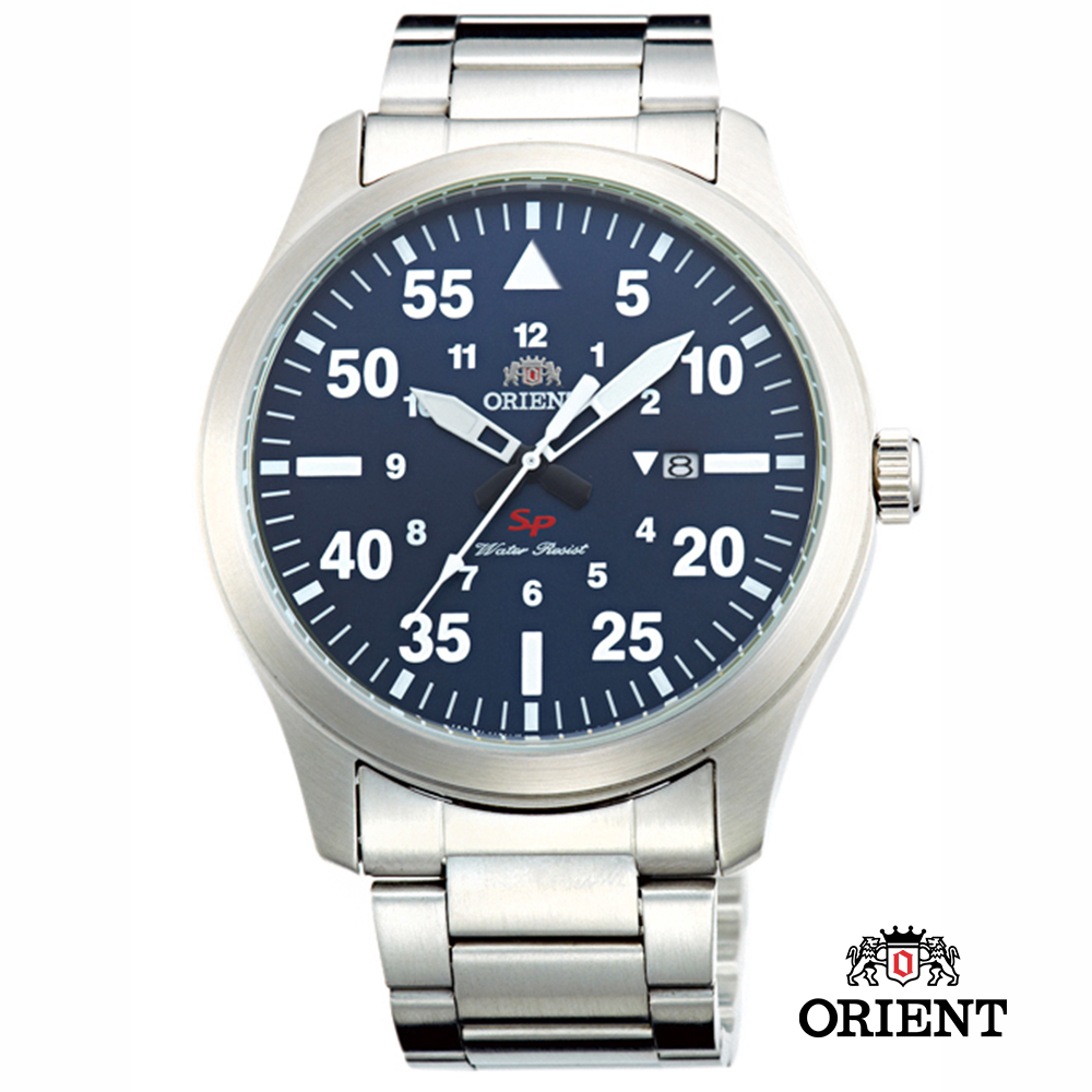 ORIENT 東方錶 SP 系列 飛行運動石英錶-藍色/44mm
