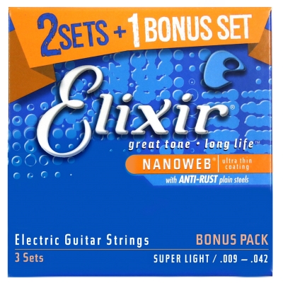 ELIXIR EXXG-16540 電吉他套弦三包裝