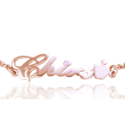 YUME 超迷你蘋果名字手鍊/腳鍊