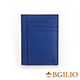 義大利BGilio-都會十字紋牛皮輕薄卡片夾-藍色-2299.310-09 product thumbnail 1