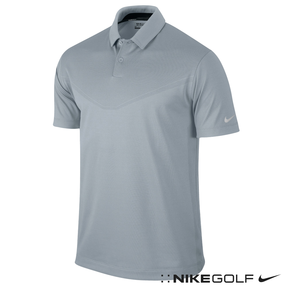 Nike Golf 快速排汗V型深淺短袖POLO衫-紳士灰