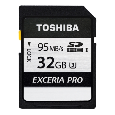 TOSHIBA EXCERIA PRO 32GB U3 SDHC 勁速炫銀記憶卡